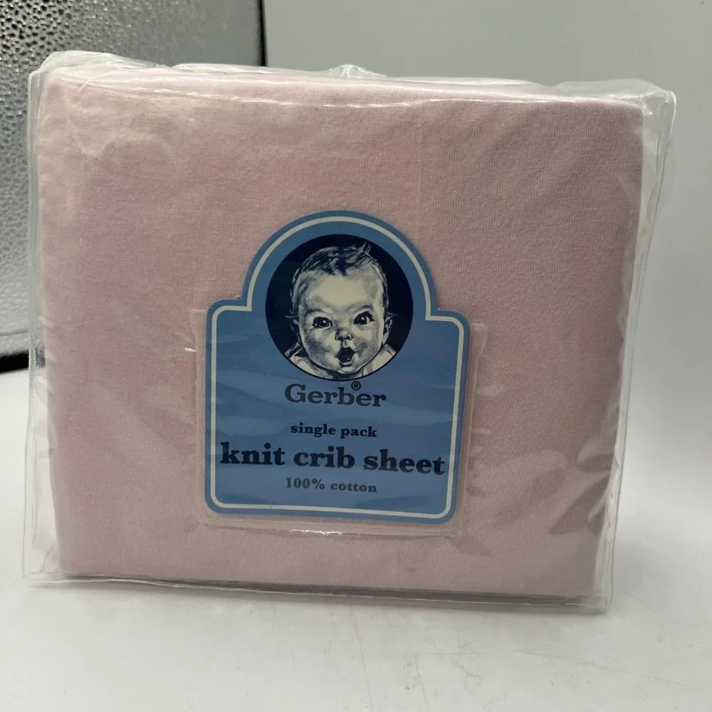 Gerber Single Pack Knit 100% Cotton Crib Sheet